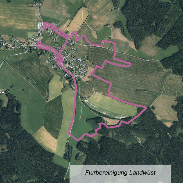 Bild vergr&ouml;&szlig;ern: �bersichtskarte Flurbereinigung Landw�st