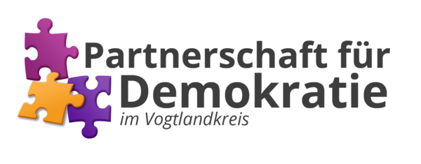 Bild vergr&ouml;&szlig;ern: Logo der Partnerschaft f�r Demokratie Vogtlandkreis im Rahmen des Bundesprogramms Demokratie leben