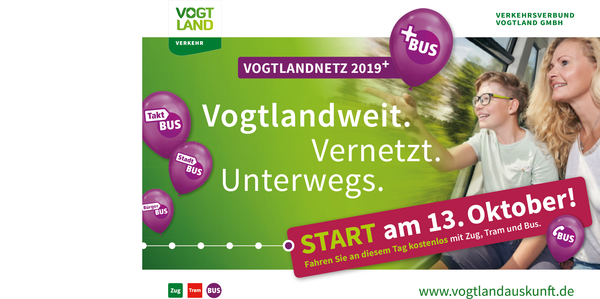 Bild vergr&ouml;&szlig;ern: Kampagne des VVV - Vogtlandweit. Vernetzt. Unterwegs.