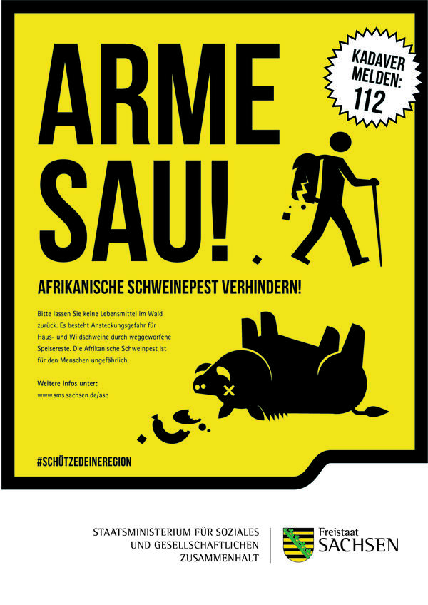 Bild vergr&ouml;&szlig;ern: Hinweis Wanderer bei Schweinepest
