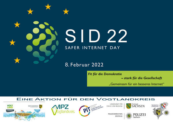 Bild vergr&ouml;&szlig;ern: Die Ansicht zeigt das Logo des Safter Internet Day 2022