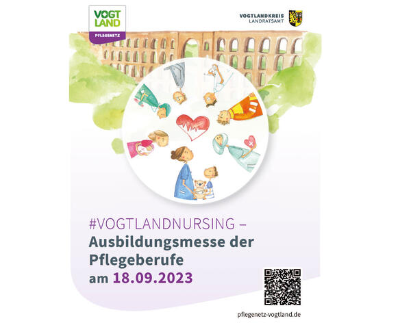 Bild vergr&ouml;&szlig;ern: Das Pflegenetzwerk Vogtlandkreis l&auml;dt zur 2. Ausbildungsmesse der Pflegeberufe.