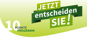 Bild vergr&ouml;&szlig;ern: Das Bild zeigt das Banner des 10-Punkte-Programms