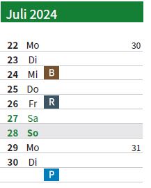 Bildausschnitt eines Druckfehlers aus dem Abfuhrkalender